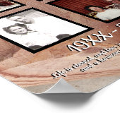 Memorial Four Photo Petrified Wood Quote Poster (Hoek)