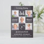 Memorial Funeral 5 Photo Collage Sympathie Bedankkaart (Staand voorkant)