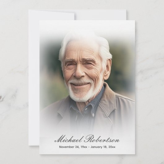 Memorial Funeral Add Photo Message Bedankkaart (Voorkant)