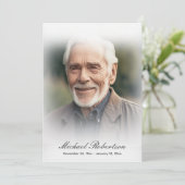 Memorial Funeral Add Photo Message Bedankkaart (Staand voorkant)