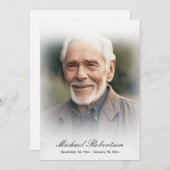 Memorial Funeral Add Photo Message Bedankkaart (Voorkant / Achterkant)