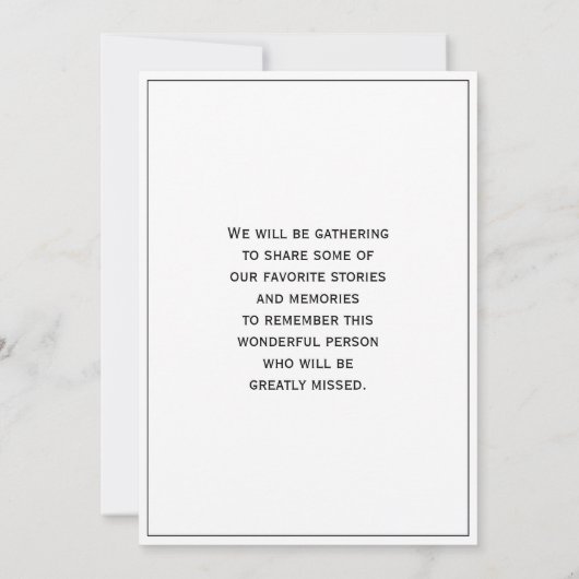 Memorial Funeral Black and White Golf Player Kaart (Achterkant)