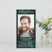 Memorial Funeral Bladwijzer Foto Green Marbl (Staand voorkant)