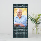 Memorial Funeral Bladwijzer Kaart Pset Foto (Staand voorkant)