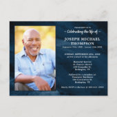 Memorial Funeral Blue Marble Celebration of Life Uitnodiging Briefkaart (Voorkant)