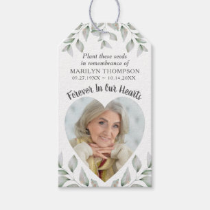 Memorial Funeral Botanical Seed Packet Photo Cadeaulabel