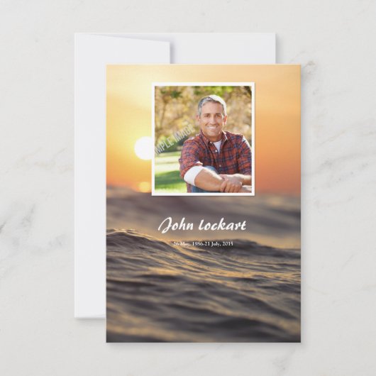 Memorial Funeral Card Kaart (Voorkant)