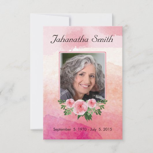 Memorial Funeral Card Kaart (Voorkant)