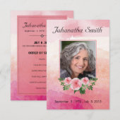 Memorial Funeral Card Kaart (Voorkant / Achterkant)