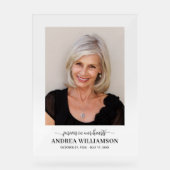 Memorial Funeral Celebration of Life Photo Acryl Bord (Voorkant)