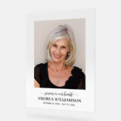 Memorial Funeral Celebration of Life Photo Acryl Bord (Hoek)