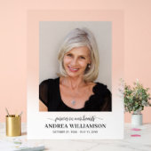 Memorial Funeral Celebration of Life Photo Acryl Bord (Huwelijk)