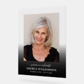 Memorial Funeral Celebration of Life Photo Acryl Bord (Hoek)