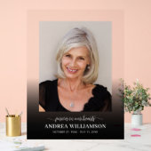 Memorial Funeral Celebration of Life Photo Acryl Bord (Huwelijk)