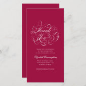 Memorial Funeral Classic and Simple Calligraphy Bedankkaart (Voorkant / Achterkant)