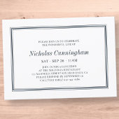 Memorial Funeral Classic and Simple Elegant Kaart