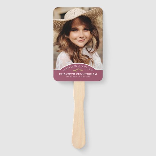 Memorial Funeral Classic Custom Photo Remembryo Handwaaier (Voorkant)