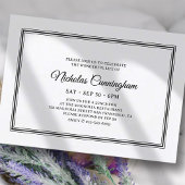 Memorial Funeral Classic Simple Elegant Kaart