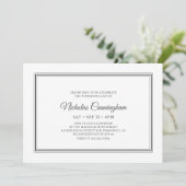 Memorial Funeral Classic Simple Elegant Kaart (Staand voorkant)