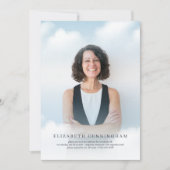 Memorial Funeral Clouds in Heaven Modern Photo Kaart (Voorkant)