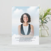 Memorial Funeral Clouds in Heaven Modern Photo Kaart (Staand voorkant)