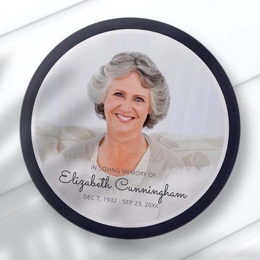 Memorial Funeral Clouds in Heaven Modern Photo Ronde Button 5,7 Cm