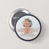 Memorial Funeral Clouds in Heaven Modern Photo Ronde Button 5,7 Cm (Voorkant /achterkant)
