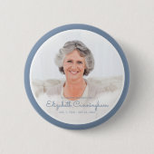 Memorial Funeral Clouds in Heaven Modern Photo Ronde Button 5,7 Cm (Voorkant)