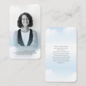 Memorial Funeral Clouds in Heaven Modern Photo Visitekaartje (Voorkant / Achterkant)