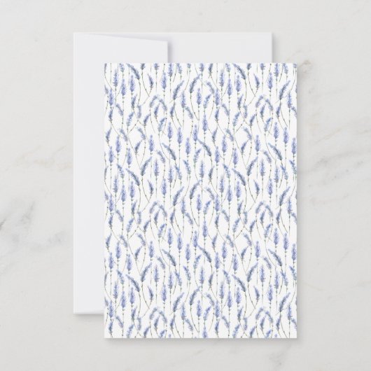 Memorial Funeral Country Rustieke Lavendel Bloemen Bedankkaart (Achterkant)