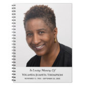 Memorial Funeral Custom Photo Bereavement Sympathi Notitieboek (Voorkant)