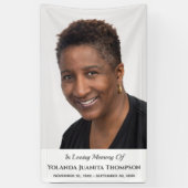 Memorial Funeral Custom Photo Bereavement Sympathi Spandoek (Verticaal)