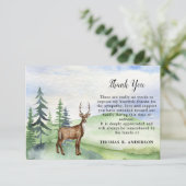 Memorial Funeral Deer Woodland Sympathie Bedankkaart (Staand voorkant)