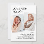 Memorial Funeral Elegant Foto bedankt! Bedankkaart (Voorkant)