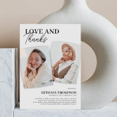 Memorial Funeral Elegant Foto bedankt! Bedankkaart