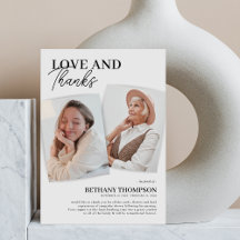 Memorial Funeral Elegant Foto bedankt!