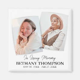 Memorial Funeral Favor Photo Magneet