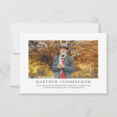 Memorial Funeral for Hem | Moderne Elegant-foto Bedankkaart (Voorkant)