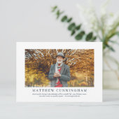 Memorial Funeral for Hem | Moderne Elegant-foto Bedankkaart (Staand voorkant)