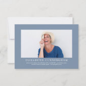 Memorial Funeral for her | Moderne Elegant-foto Bedankkaart (Voorkant)