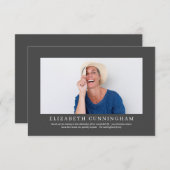 Memorial Funeral for her | Moderne Elegant-foto Bedankkaart (Voorkant / Achterkant)