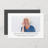 Memorial Funeral for her | Moderne Elegant-foto Bedankkaart (Voorkant / Achterkant)