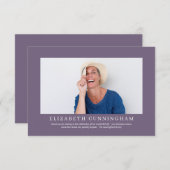 Memorial Funeral for her | Moderne Elegant-foto Bedankkaart (Voorkant / Achterkant)