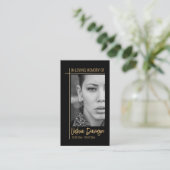 Memorial Funeral Fotogebed Golden Cross Lijst Visitekaartje (Staand voorkant)