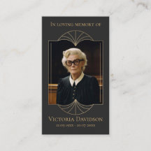 Memorial Funeral Fotogebed Golden Elegant Lijst