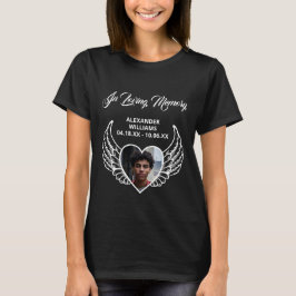 Memorial Funeral in Loving Memory Angel Wings T-shirt