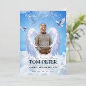 Memorial Funeral Kaart Invitation Design (Staand voorkant)