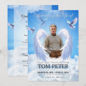 Memorial Funeral Kaart Invitation Design (Voorkant / Achterkant)