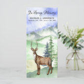 Memorial Funeral Kaart Woodland Deer (Staand voorkant)