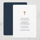 Memorial Funeral Modern and Simple Bedankkaart (Voorkant / Achterkant)